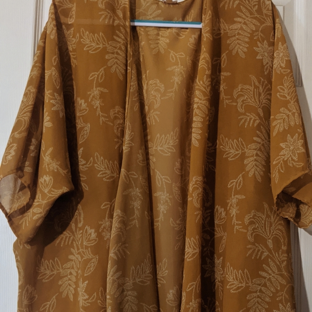 Dizzy Gal Mustard Yellow Kimono 2x